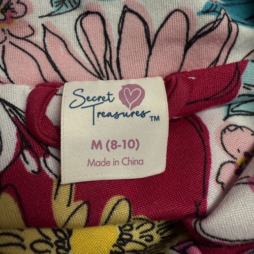 Secret Treasures Womens Floral Pajama SET M 8-10 Recycled Pockets - Picture 4 of 11