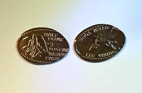 Elongated Penny LOT Tioga Gas Mart, Lee Vining, CA, California C501373