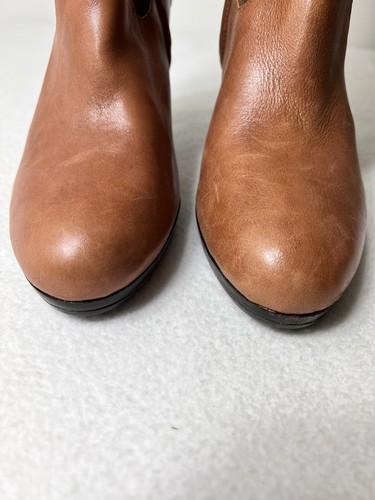 Lauren Ralph Lauren Two Toned Brown Knee Boots 8.5B Heels 3.5 - Picture 7 of 10