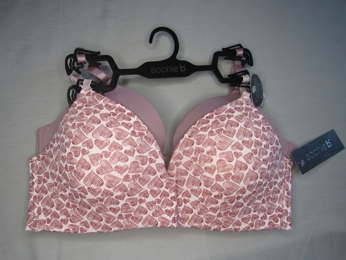 2 Pack Sophie B. Comfort Invinsible Edge Bra Wire free size -36C