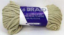 Showcase Braided Macrame Khaki Cord 50 Yards 6mm Polyolefin Fiber NEW