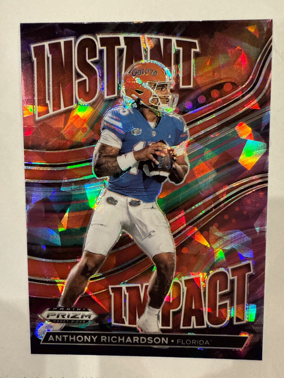 2023 Panini Prizm Draft Red Ice Prizm Anthony Instant Impact #II-4 RC