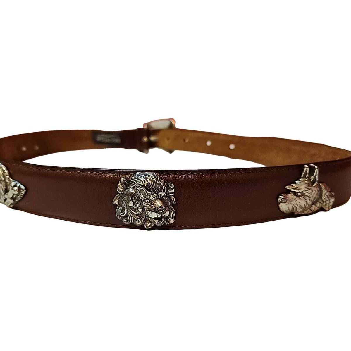 Brighton brown leather belt Brighton Museum Collection Brown Leather/Gold Coin Belt  main image 4