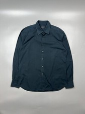 Men's Vintage Prada Black Cotton Shirt Collar Size 41 cm / 16 in (Y0437)