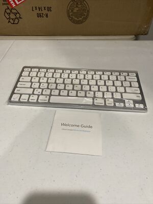 White Anker Wireless Bluetooth Keyboard Ultra Slim for iOS / Mac / Android / PC