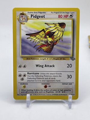 Pokemon WOTC 1999 Jungle Base Set Pidgeot Rare Pokemon Card NM C7 Near ...