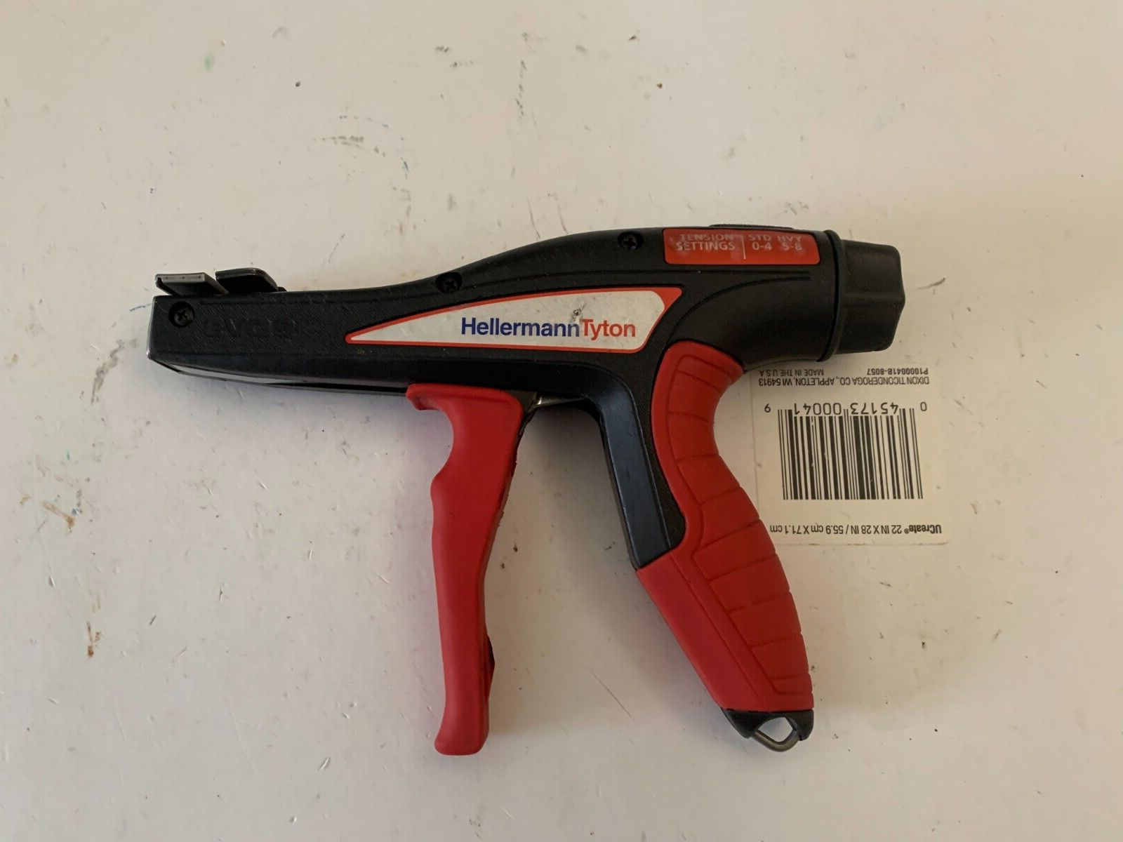 HellermannTyton Evo 9 Adj. Tension & CutOff Tool Ziptie Cable Tie Gun