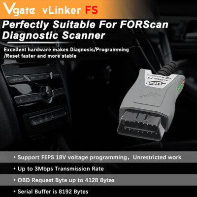 Topdon Diagnostic Tool Vgate VLinker FS OBD2 USB Adapter For FORScan HS/MS-CAN Auto Switch : Buy Online At Best Price In KSA - Souq Is Now Dpf Cleaner - Foto 2