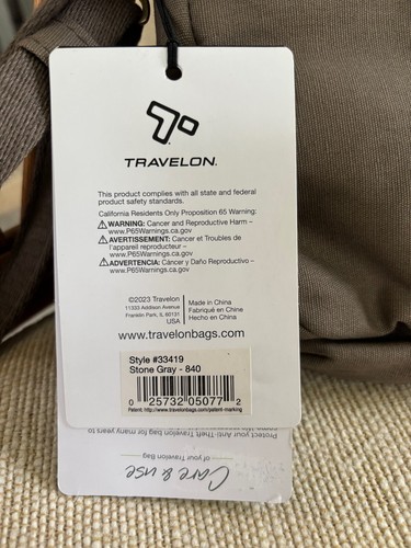 Travelon Anti-Theft Courier Saddle Crossbody Color: Dark Beige - Picture 4 of 4