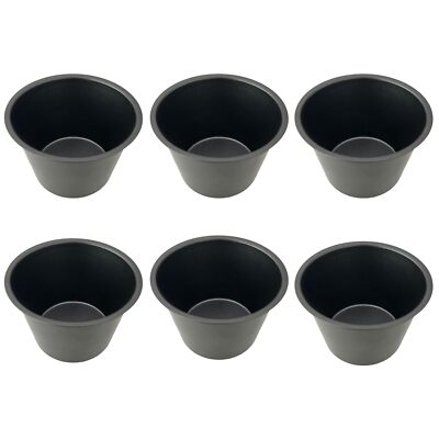 Pack of 6 Nonstick Popover Pans Individual Miffin Pan Cupcake Pan Carbon Stee...
