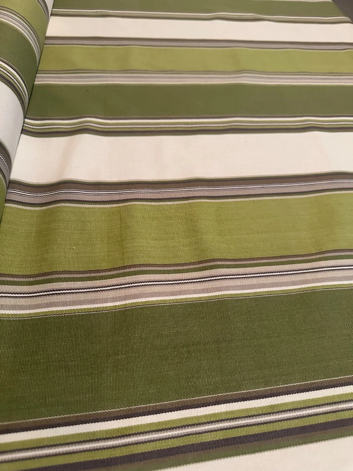 Tela Schumacher "Addison Cotton Stripe" Color - Raya Vert 100% algodón Foto 4 de 4