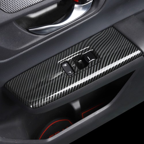 para Honda CR-V 2023 2024 negro carbono puerta reposabrazos ventana cubierta elevadora borde 4 piezas - Imagen 3 de 11