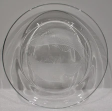 13” Large Round Durable Crystal Serving Platter Fish Seafood