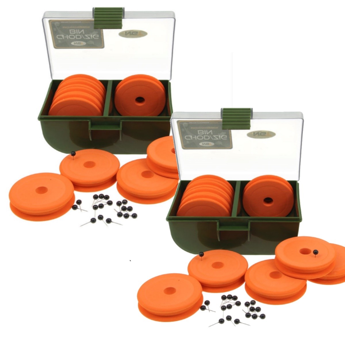 x Chod Zig Rig Bin Box 10 EVA Winders NGT (950) Tackle Box - Main Image