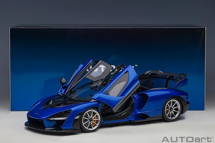 1/18 McLaren Senna Trophy Kyanos Blue Composite Model Car By