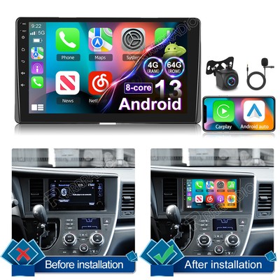 4+64GB Android 13 Autoradio Carplay GPS Navi RDS DSP Für Toyota Sienna 2016-2018
