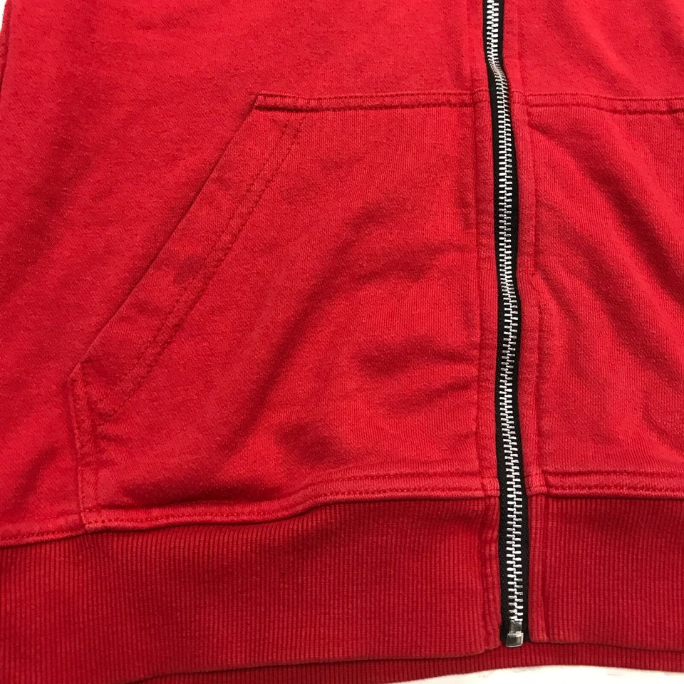 Humble Hustler Rojo Cremallera Completa Bordado Mujer Sudadera con Capucha Grande Foto 2 de 4