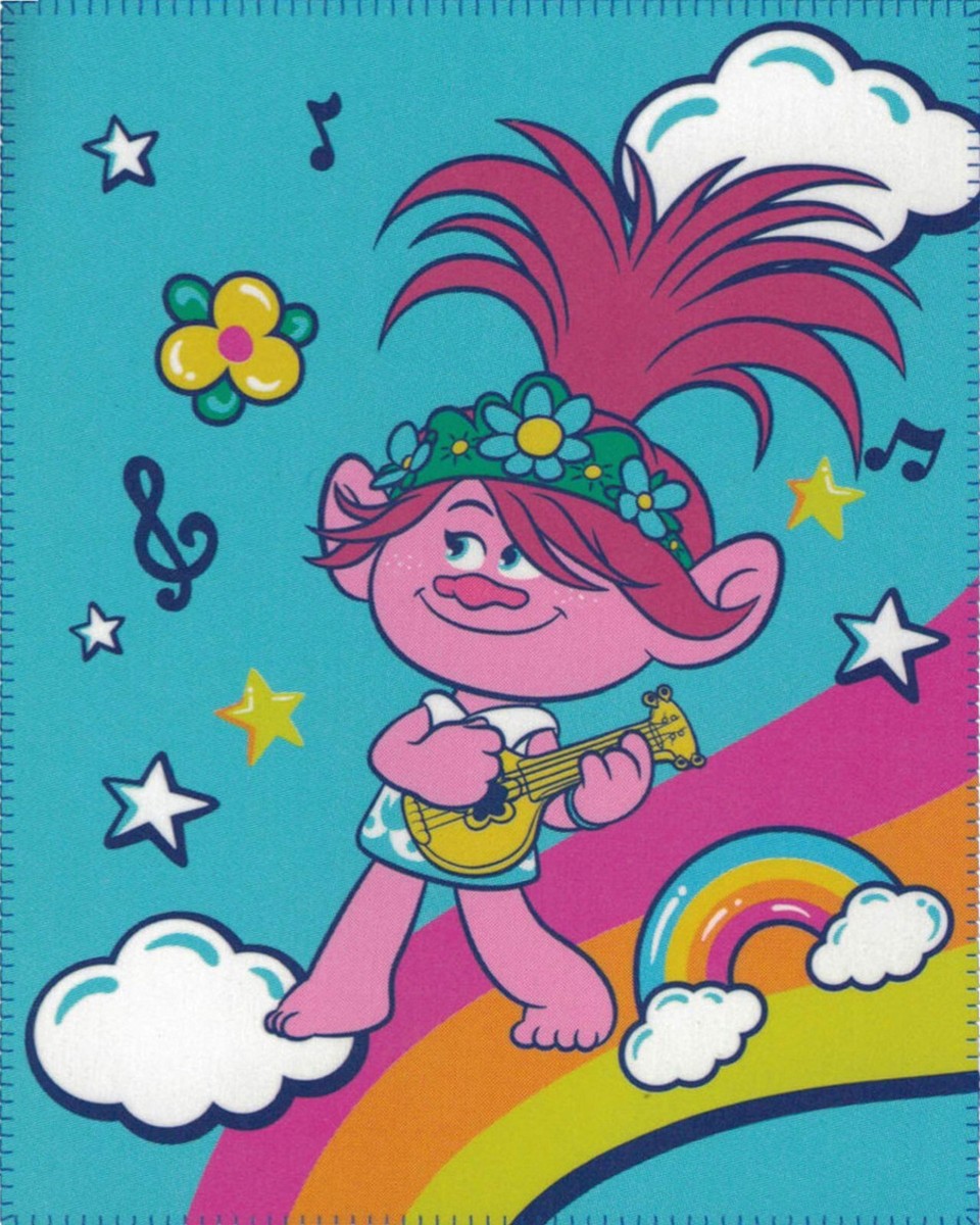 Trolls Poppy Fleece Throw Blanket Measures 40 x 50