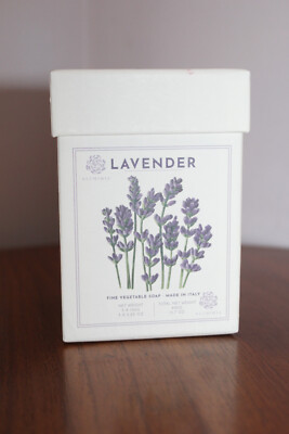 ALCHIMIA LAVENDER VEGETABLE SOAP 3-PIECE SET MADE IN ITALY 5.25 OZ x 3