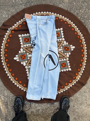 Aphex Twin Custom Made Jeans On Vintage Levi's 501 Size 34x32 | eBay