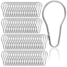 200 Pieces Shower Curtain Hooks Rust-Proof Metal Bathroom Curtain Rings for B...
