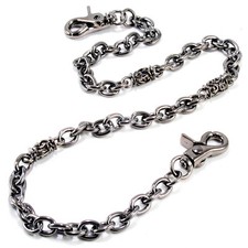 DK Simple Roof Strong Biker Trucker Key Jean Wallet Chain 24.5" Black SYC52BLK