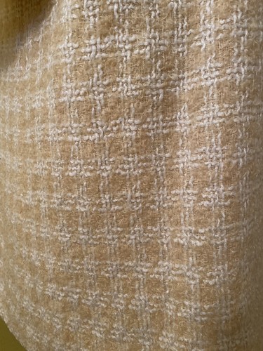 Brentshire Vintage Elegance Pale Yellow Wool Tweed Button-down Coat Size M/L MCM - Picture 3 of 9