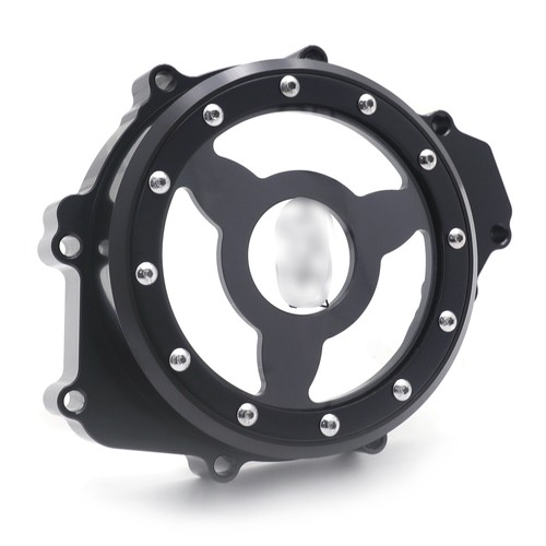 Left Engine Stator Cover Crankcase For YAMAHA YZF R1 1998-2003 Black & Clear CNC - Picture 4 of 7
