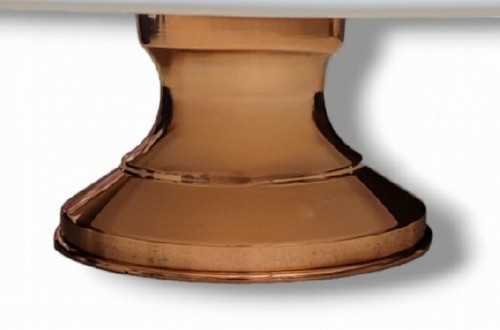 Pedestal de gres blanco vintage soporte para pasteles Benjamin Medwin plato de 10" - Imagen 5 de 8