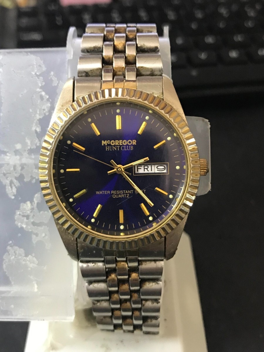 McGregor Hunt Club Blue Dial President Day/Date Quartz Men's Watch