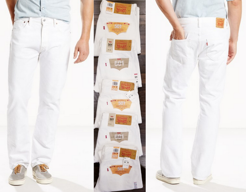 Levis 501 Original Fit Mens Jeans White Sizes: 32,33,34,36,38 #0651 Levi |  eBay