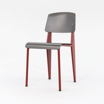 New Jean Prouve for Vitra Standard SP Dining Chair Japanese Red w Grey 12+ Avail