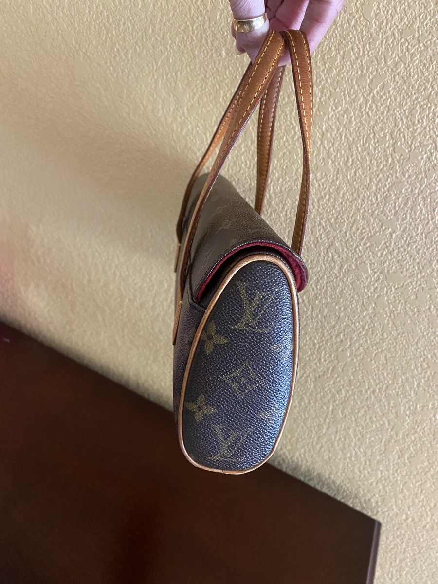LOUIS VUITTON Monogram Sonatine Clutch Handbag Double Top Handle