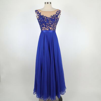 evening dresses with sleeves and long RAYNA SATIN MAXI DRESS IN COBALT BLUE – AKIRA main image 0
