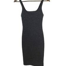 Zara Grey Bodycon Jersey Tank Dress XS Womens
