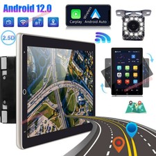 2DIN Rotatable 10.1'' Android 12 Touch Screen Car Stereo Radio GPS Wifi Carplay