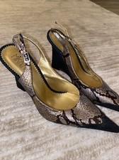 Vero Cuoio Mikala Slip On Heels Women's Size 6 Leather Made in Italy
