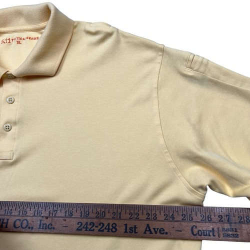5.11 Tactical Series Shirt Men's Size XL Yellow Cotton Polo Pockets Conceal Work - Picture 12 of 16