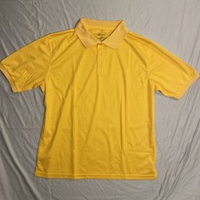 Men's Premium Wear Classic Polo Shirt XL Yellow Short Sleeve