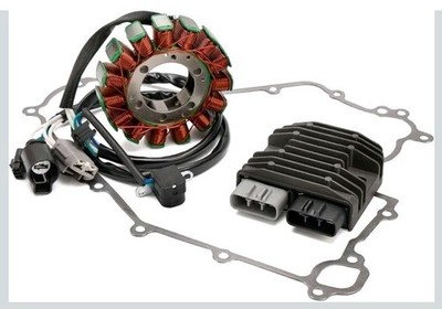 Artudatech Stator Coil + Voltage Regulator + Gasket Assy for Kawasaki KRT800...