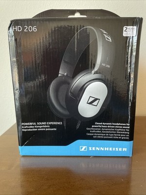 Sennheiser HD 206 Stereo Headphones Black/Silver Over The Ear
