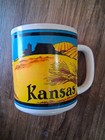 KANSAS Souvenir Vintage NEW Coffee Mug Made In Korea Barn Windmill Farm Wheat — photo 2
