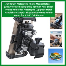 Versatile 4.7-7" Motorcycle Phone Holder with Anti-Shock and One-Hand Operation