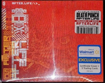 FIVE FINGER DEATH PUNCH AFTERLIFE WALMART EXCLUSIVE LENTICULAR CVR + 5 CARDS NEW