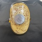 Murano Lavorazione White Cristal Italian Glass Basket Amber — photo 7
