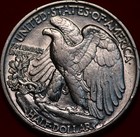 Uncirculated 1943 Philadelphia Mint Silver Walking Liberty Half — photo 2