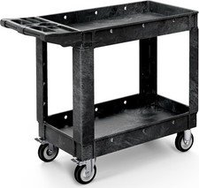 Utility Cart on Wheels Plastic Tool Cart 550 lbs Capacity Service Cart Garage
