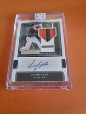 2022 Panini Three and Two Jeremy Pena  Rookie Patch Auto /25! Astros PJA-JP. RPA