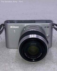 Nikon 1 J2 Silver 10-30mm VR Lens Compact Digital Camera With Accessories