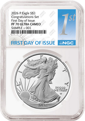 #ad #ad 2026 P Congratulations Set Proof Silver Eagle NGC PF70 FDOI 1st Label IN HAND $574.70